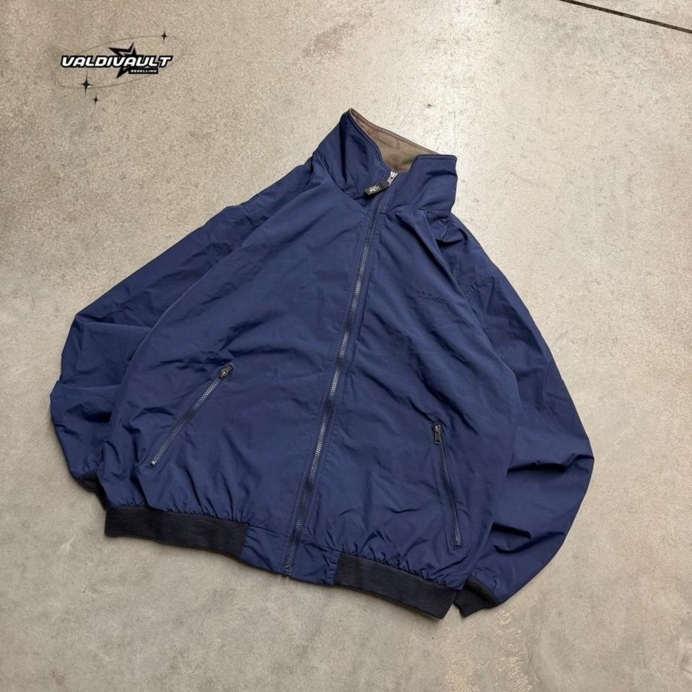 Navy Blue L.L.Bean Windbreaker Jacket Mens XL Flannel Lined